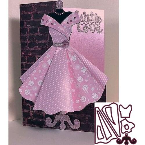 9Pcs Set Cute Princess Dress Metal Cutting Dies Scrapbooking New Craft Stamps die Cut Embossing Card Making Stencil