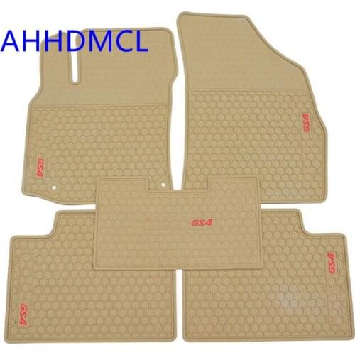 Car Rubber Floor Mats Anti-Slip Mat Carpet Feet Pads Custom Fit For Trumpchi GS4 2015 2016 2017 Left Hand Drive