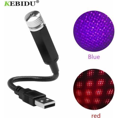 Car Roof Star Light Interior Mini LED Starry Laser Atmosphere Ambient Projector Lights USB Auto Decoration Night Galaxy Lamp NEW