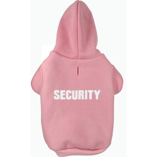 Free Shipping SECURITY Printed 4 colors Pet Puppy Dog Clothes Hoodies Jumpers Tracksuits for Small Medium Large Dogs