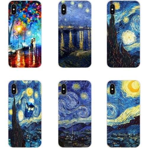 For Samsung A10 A30 A40 A50 A60 A70 Galaxy S2 Note 2 3 Grand Core Prime Silicone Phone Case Vincent Van Gogh Oil painting series