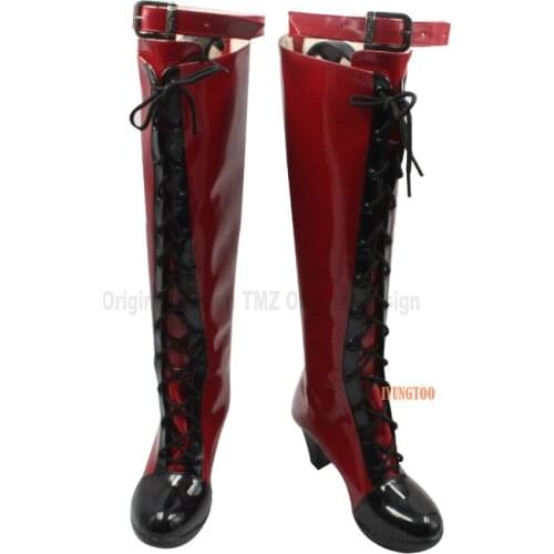 Black Butler Ciel Phantomhive Red Characters Anime Costume Prop Cosplay Shoes Boots