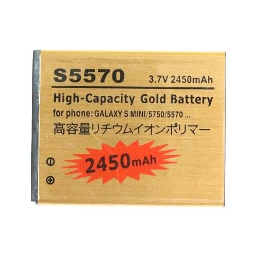 Ciszean 2450mAh EB494353VU /A EB494353VABSTD Gold Replacement Battery For Samsung Galaxy S Mini S5750/E S5570 S5250 S7230