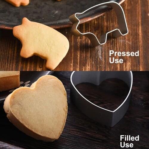 Cookie Cutters Moulds Aluminum Alloy Cute Animal Candy Shape Biscuit Mold DIY Pastry Decorating Kitchen Baking Tools