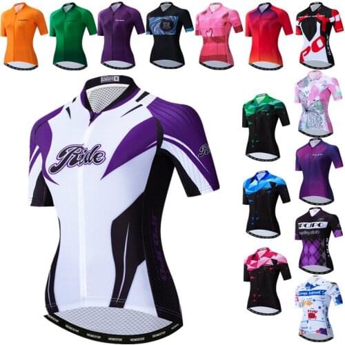 Weimostar Cycling Jersey Shirts Women Short Sleeve Pro Team Bicycle Clothing 2021 Summer Mountain Bike Jersey Cycling Clothes