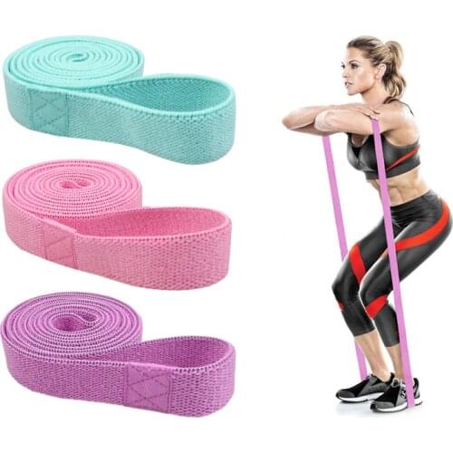 Long Fabric resistance bands set fitness Pull Up Assist Booty Hip workout exercise loop Elastic bands 3-Piece non-slip for leg