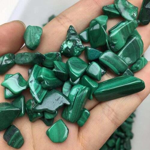 Malachite gravel bulk tumbled stones crystal healing 100g
