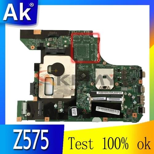 Akemy laptop motherboard for lenovo Z575 55.4M501.011 10337-1 48.4 M502.011 218-0755046 DDR3 Mainboard High Quality