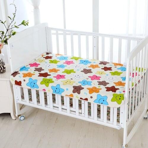 Reusable Cloth Diaper Baby Changing Pad Newborn Cotton Waterproof Washable Changing Pats Floor Play Mat Mattress Cover Sheet