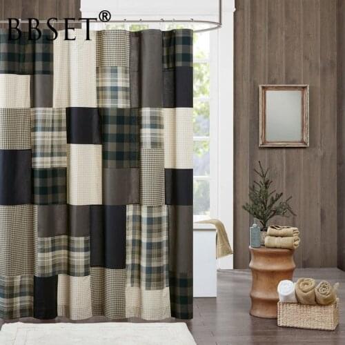 Washable Shower Curtain Classic Holiday Country House 3D Printed Waterproof Multi-size Cortina De Bano Bathroom Decor with Hooks