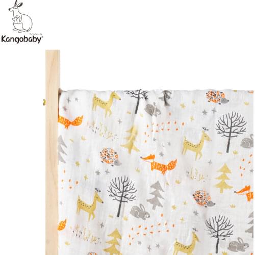 Kangobaby Baby Muslin Swaddle Blankets Baby Bath Towel 70%bamboo +30% cotton Newborn Baby Bath Towel Swaddle Blankets Baby Wrap