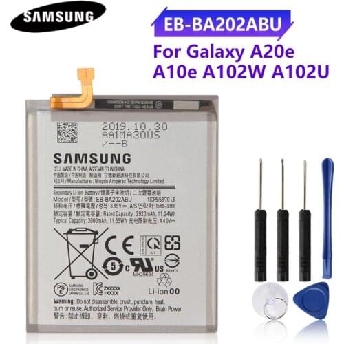 Original Phone Battery EB-BA202ABU For Samsung Galaxy A102U A102W A20e A10e A202F Replacement Battery 3000mAh