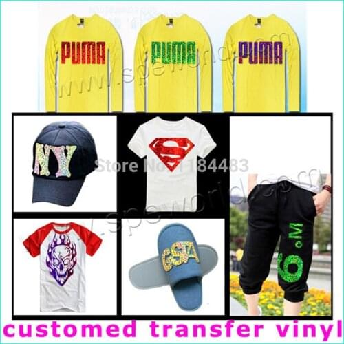 Accept the Photo Cutting for PET Material LOGO Design Heat Transfer on Iron DIY Yourself