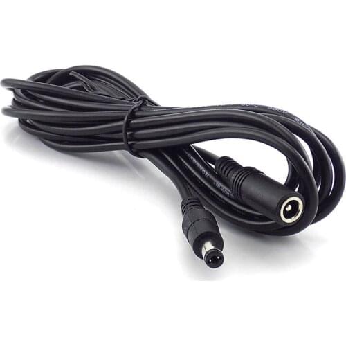 12V DC Power Cable Extension Cord Adapter Female to Male Plug 5.5mmx2.1mm Power Cords For CCTV Camera Home Security Strip Light