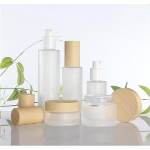 20g 30g 50g Glass Cream Jar Cosmetic Container Bottles 30ml 40ml 60ml 80ml 100ml Frosted Glass Lotion Pump Perfume Spray Bottle