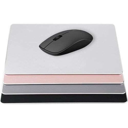 Slim Sleek Anti-Slip Mouse Pad Aluminum Alloy Computer Gaming Mouse Pads Waterproof Mice Mousepad tapis de souris 20*18*0.22 CM
