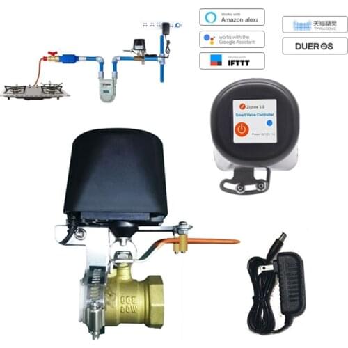 Zigbee Wifi Control Water Gas Valve Smart Valve App Control Smart Life Assistant Works with Alexa Google-home EU/US/UK