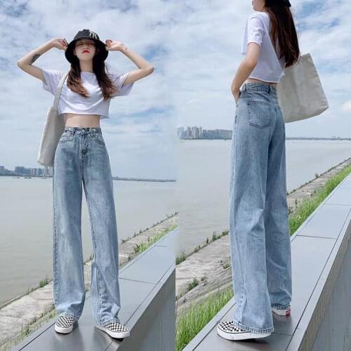 Woman Jeans Pants Womens High Waist Straight Loose Jeans for Spring and Autumn Pantalones Vaqueros Mujer
