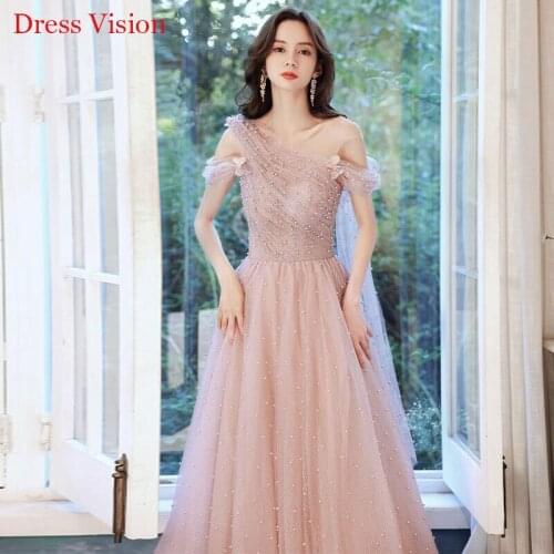 New Style Robe De Soiree Evening Dresses Lace Pearls Party Gowns вечерние платья Floor Length Robe De Soirée De Mariage