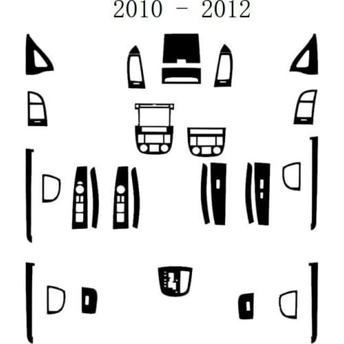 ZWET Car for Santa Fe carbon fiber Special Stickers For 2006~2009 2010-2012