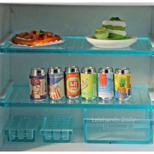 1:12 Dollhouse Mini Cans of Beer Display for OB11 Miniature Food Play DIY Scene Model Accessories