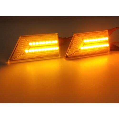 1 Pair LED Car Light For Opel Signum Vectra C 2003-2008 Turn Signal Lamp Dynamic Side Marker Blinker Flowing Lighting