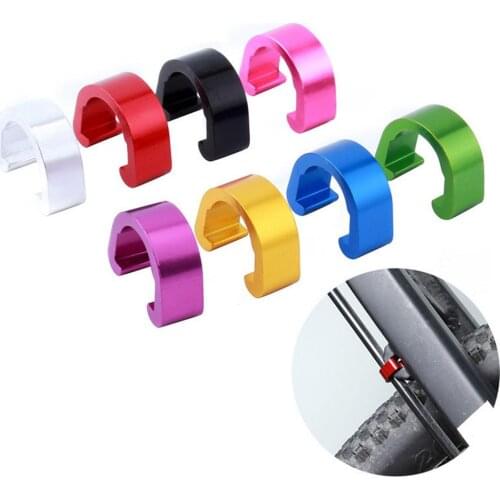 10Pcs Aluminum Alloy Bicycle C Buckle U-Shaped Cable Buckle Line Pipe Fixed Oil Pipe Clamp Brake Transmission Line Pipe
