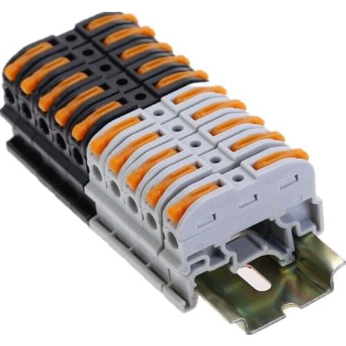 5/10Pcs PCT-211 Terminal Din Rail Type Quick Connection Press Wire Splicing Connector Instead of UK2.5B Terminal Block