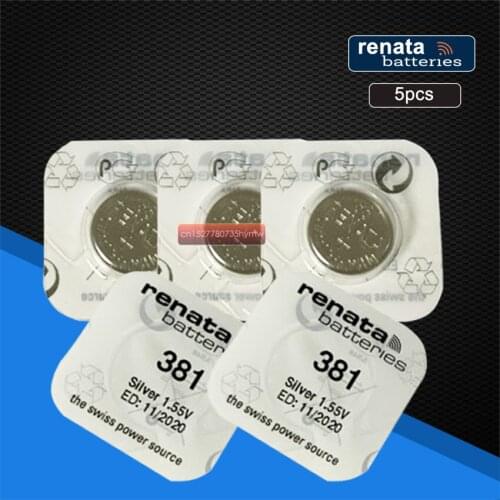 5pack Renata Silver Oxide 381 SR1120SW Watch Battery 1120 1.55V 381 renata 1120 battery