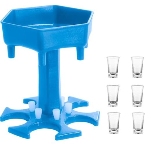 Hexagonal Dispenser 6-cup Transparent Wine Glasses With Glasses Drinking Games 6 Shot\ With 6 Cups ABS Liquor Pourer Dispenser