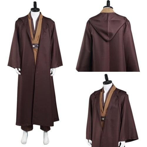 Anakin Obi Wan Ben Kenobi Cosplay Costume Hooded Uniform Suit Trench Coat Uniform Outfits FOR Halloween Carnival Outfits