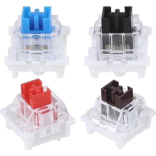 OUTEMU Silent Switch 3 Pin Keyswitch DIY Replaceable Dust-proof Switch for Mechanical Gaming Keyboard Shaft