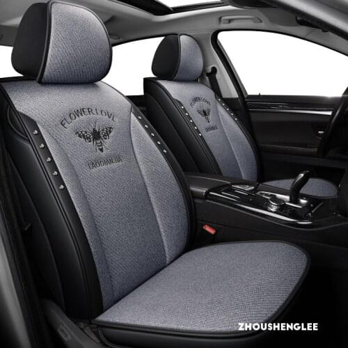 ZHOUSHENGLEE flax car seat covers For Skoda Octavia 2 a7a5 a3 Fabia Superb 2 3 Rapid Yeti super auto accessories seat cover cars