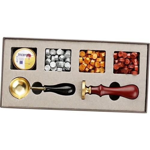 Retro Wax Seal Stamp Kit Melting Spoon Sealing Stamp for Envelopes Letter