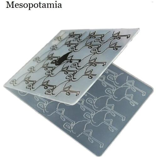 DIY Scrapbooking Swan Ostrich Embossing File Templates Card Plastic Template Garden Crafts Sewing Embossing Folderst Relief Tool