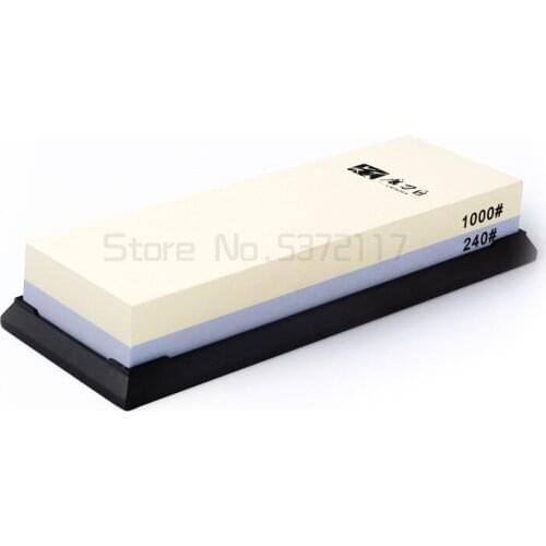 Double-sided white alundum Stone 240#/1000#Grit Knife sharpener corundum sharpening stone T6124W