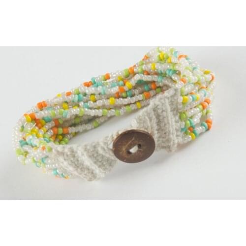 Button Sand Beads Bracelet