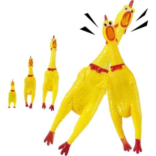Screaming Chicken Monster Screaming Chicken Rubber Molar Human Voice Pet Dogs Toys Tolerant Bite and Sound Decompress Baby Gifts