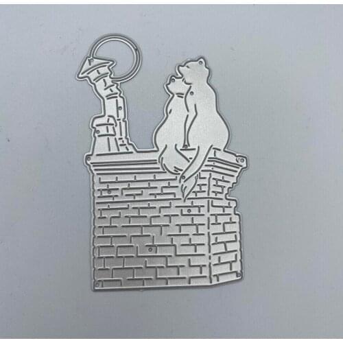 Fox on the castle Metal Cutting Dies for DIY Scrapbooking Album Paper Cards Decorative Crafts Embossing Die Cuts