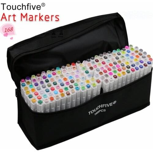 TOUCHFIVE Optional Color Matching Art Markers Brush Pen Sketch Alcohol Based Markers Dual Head Manga Drawing Pens Art Supplies