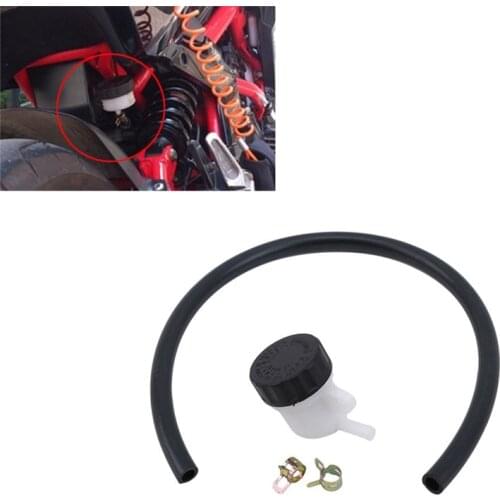 Motorcycle Brake Fluid Reservoir Rear Master Cylinder Tank Oil Cup with Pipe Motorcycle Front Brake Fluid Reservoir Clutch Tank