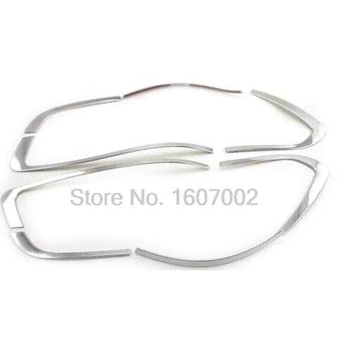 For Kia Sorento L 2015 Chrome 8pcs Car Rear Tail Light Lamp Bezel Frame Cover Trim Protective Accessories