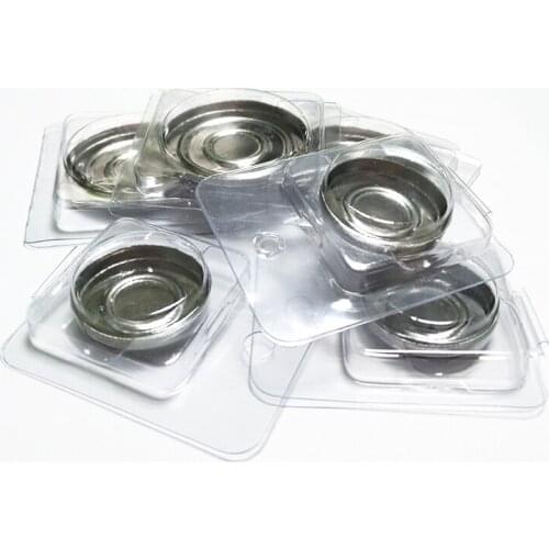 30pcs 26mm/36mm Empty Eyeshadow Plastic Case Clamshell Packaging with Empty Round Iron Pan DIY Your Eye Shadow for Makeup