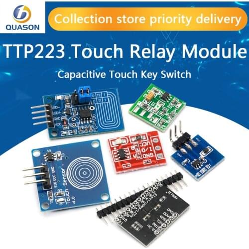 10Pcs TTP223 Touch Key Switch Module Touch Button Capacitive Switches Self-Locking/No-Locking Capacitive Touch Switches