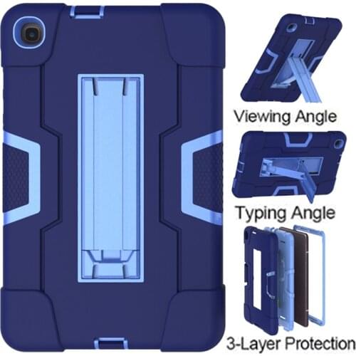 Silicone Case with Bracket for Samsung Galaxy Tab A 8.4 2020 SM-T307/T307/T307U Shockproof Full Body Protective Cover+Pen