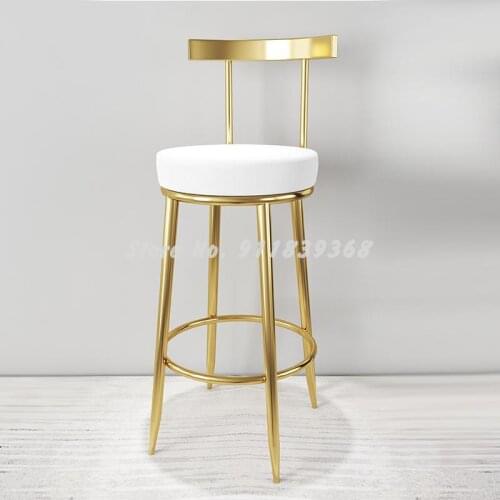 Nordic light luxury net red bar chair milk tea clothing store high stool home modern minimalist bar front desk chair stool