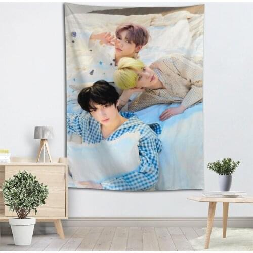 Soobin Kpop Tapestry Wall Hanging Decor Wall Cloth Tapestries Home Decoration Accessories Psychedelic Carpet Decorative 2.25