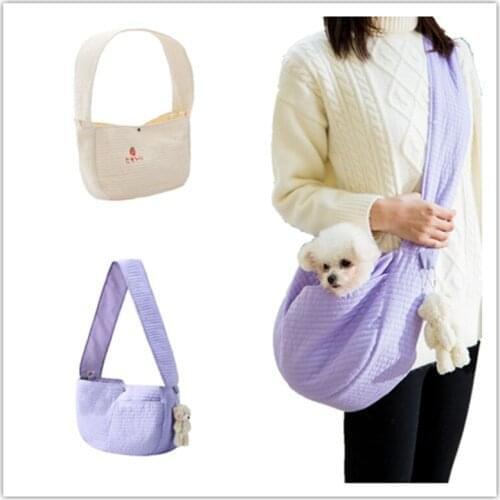 Outing Bag Puppy Bag Pet Backpack Canvas One-shoulder Cat Bag Diagonally Going Out Portable Cat Dog Supplies