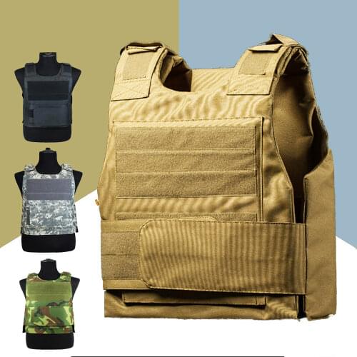 Security Guard Anti-Stab Tactical Vest with two Foam Plate Military Miniature Hunting Vests adjustable shoulder straps