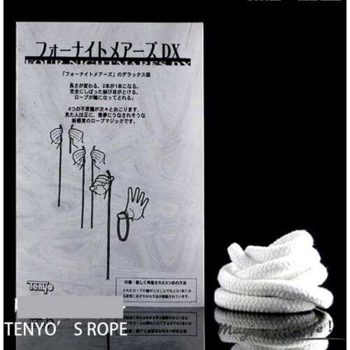 Tenyo Four Nightmare DX Rope Magic Tricks Long Short Rope Illusion trucos de Magia Magician Stage Gimmick Accessories Mentalism